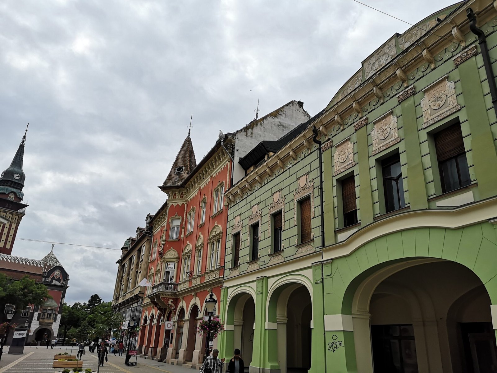 View of buildings in Subotica center